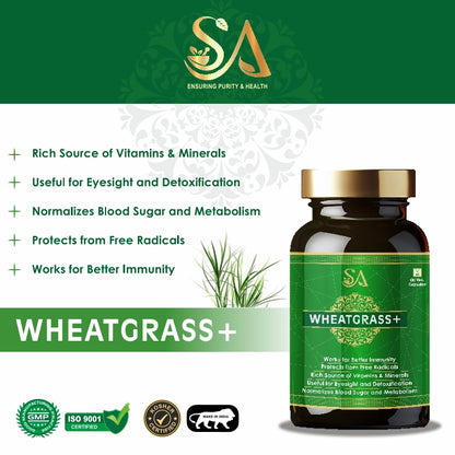 WHEATGRASS+(Effective Weight Management, Natural Detoxification, Anti-Inflammation & Energy Supplement For Men & Women)