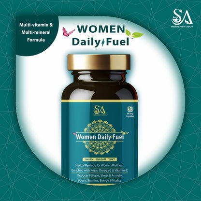 Women Daily Fuel | Women Ayurvedic Herbs | Shatavari, Ashwagandha, Ashoka, Lodhra, Babool - 60 Capsules